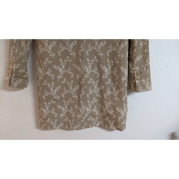 Piazza Sempione Duster Length Embroidered Floral/Paisley Cotton Blend Coat 44/8 - Picture 12 of 15